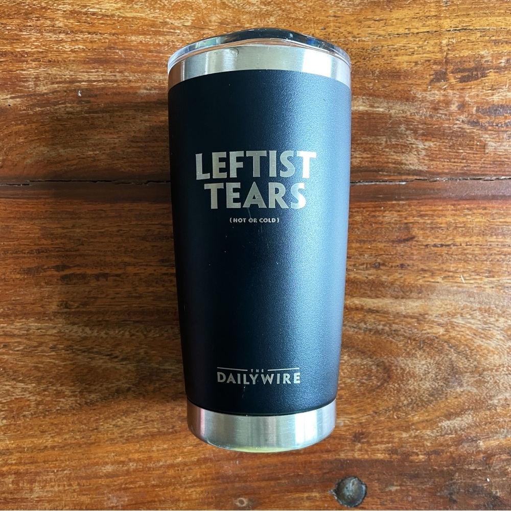 Black Daily Wire Tumbler Hot Cold New Lid